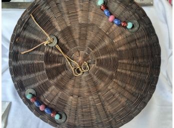 Sewing Basket With Asian Coins