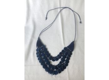 Blue Tagua Nut Necklace