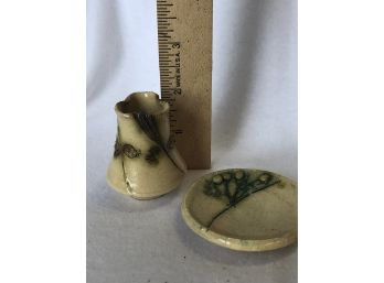 Handmade Mini Ceramic Pot And Plate