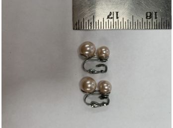 Vintage 'Pearl' Clip Earrings