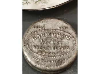 Antique Garwood's Violet Breath Mints Tin