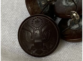 4 Vintage Military Buttons