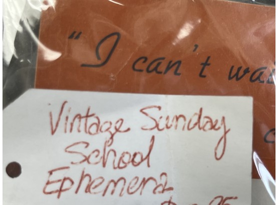 Vintage Sunday School Ephemera