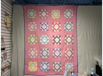 Handmade Vintage Quilt 64'x96'