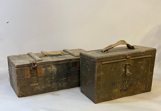 Two Vintage Ammunition Boxes