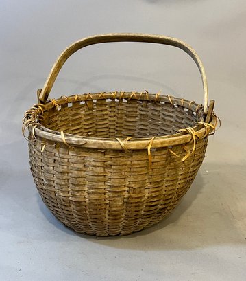 Large Antique Swing Handled Basket