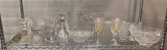 Large Lot Vintage And Antique Press Glass