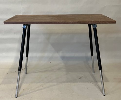 Unusual Mid Century Folding Table With Extendable Legs