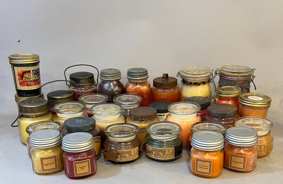 30 Jar Candles Of Assorted Sizes