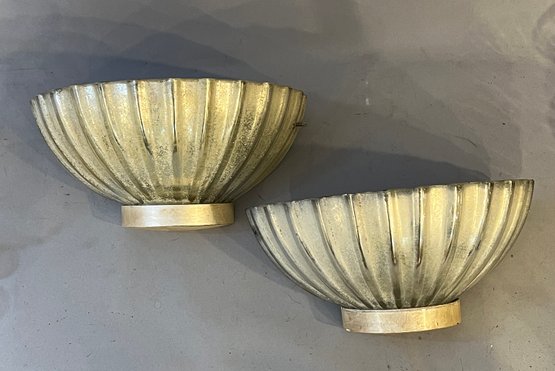 Pair Of Shell Form Wall Sconces