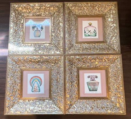 Set A Four Limited Edition Perfume Bottle Lithographs