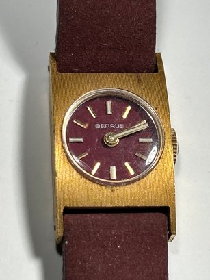 14k Gold Electroplate Benrus Watch