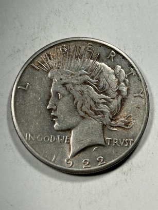 1922 S Peace Dollar Silver