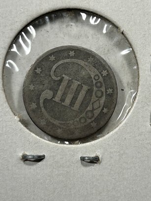 1853 Three Cent Piece Small Star Silver