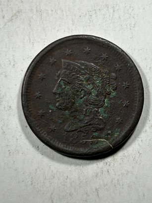 1854 Braided Hair One Cent