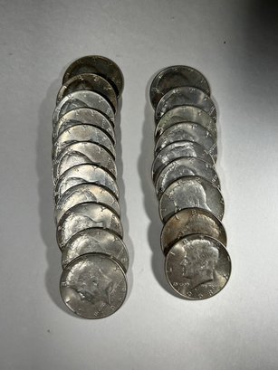 20 Kennedy Half Dollar 1968 40 Silver