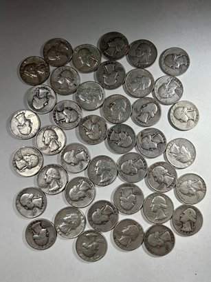 40 Washington Quarters Pre 1964 90 Silver