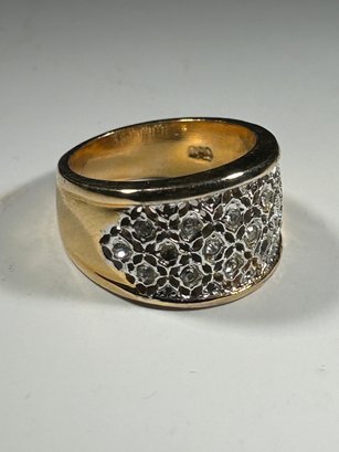10k Gold Ring Multiple CZ As Is