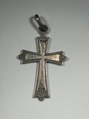 Vintage Sterling Silver Cross, Italy