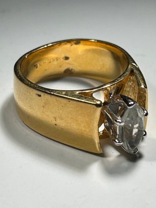 18k Gold Filled Ring W CZ