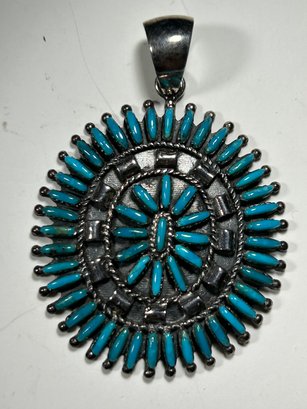 Sterling Silver, Turquoise Pendant