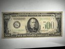 1934 A 500 Dollar Bill, Federal Reserve Note