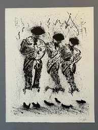 Francisco Grippa Lithograph Of Matadors