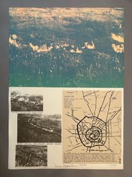 Dennis Oppenheimer Print Including Photos And Map Of 1969 Project Milano Italy