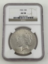 1922 Peace Dollar AU58 Silver