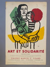 Art Et Solidarite Exposition 1957 Poster