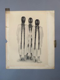 Francisco Dosamantes Tres Yayaltecas / Three Yayaletcan Women Lithograph