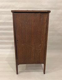 Oak Music Cabinet With Old Surface