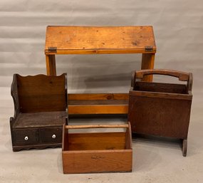 Four Wooden Storage Pieces