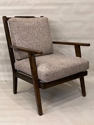 MCM Style Armchair With Upholstered Cushion