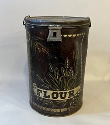Large Antique  Flour Storage Tin