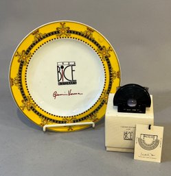 Two Pieces Bice Restaurant Collectibles, Gianni Versace And Ledo Otto