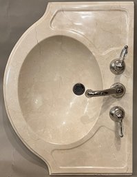 Marble Bathroom Sink With Chrome Faucet