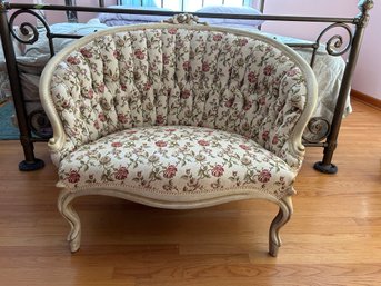 French Style Barrel Back Love Seat