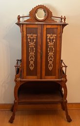 Antique Walnut Jewelry Cabinet