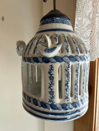 Blue And White Porcelain Bird Feeder