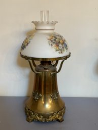 Arts And Crafts Era Royal Lamp With Miller Brass Base