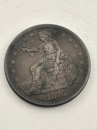 1876 S Silver Trade Dollar USA