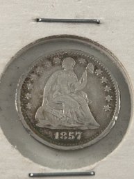 1857 Seated Liberty Half Dime