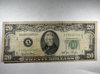1950 20 Dollar Bill, Federal Reserve Note