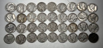 36 Mercury Dime 1941-1945 Silver