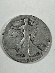 1941 D Walking Liberty Half Dollar Silver