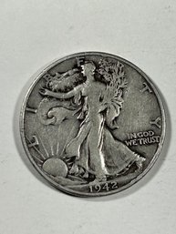 1942 D Walking Liberty Half Dollar Silver