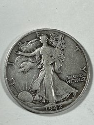 1942 S Walking Liberty Half Dollar Silver