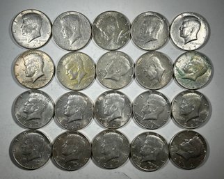 20 Kennedy Half Dollar 1967 40 Silver