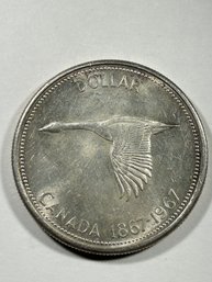 1967 Canada 1 Dollar 100th Anniversary .800 Silver